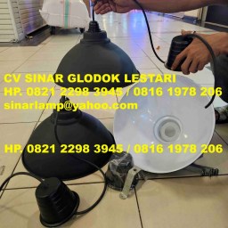 Kap Lampu Gantung Cafe Restoran Hitam E27